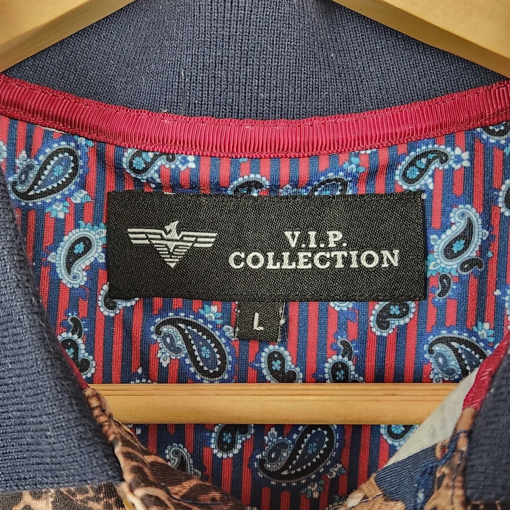 V.I.P. Collection Italian Style Men's Shirt, Size Large - Picture 3 of 8